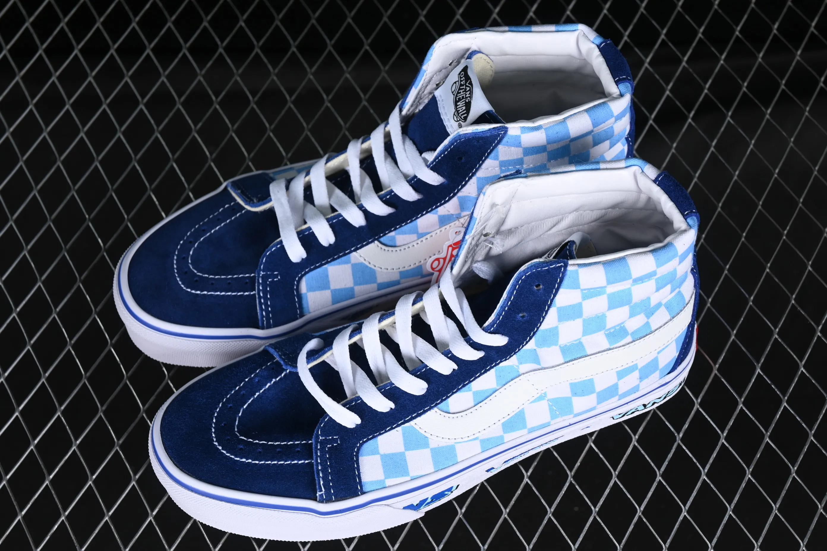 All categories Vans Vans series Vans Hi Vans high-top Vans Sk8-Hi 38 DX Vans official blue checkerboard casual canvas shoes VN0A5KRIA5I